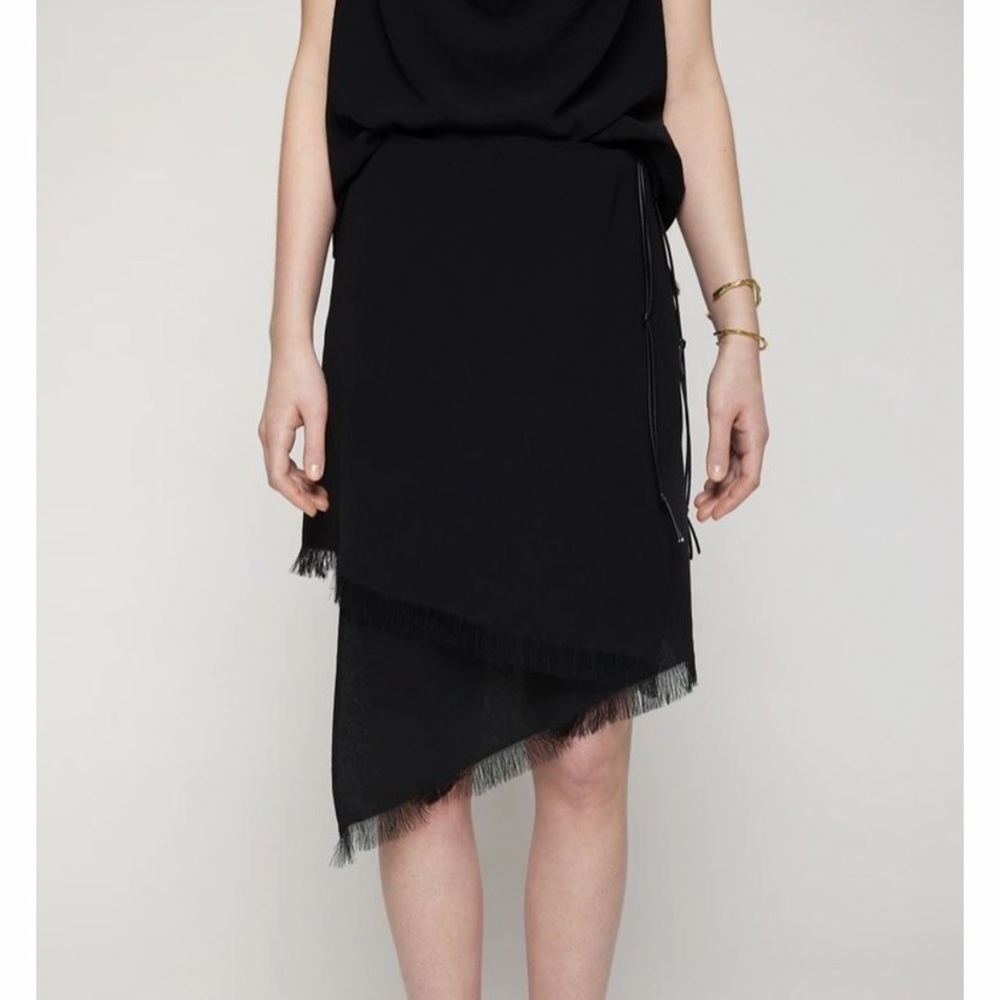 NEW Aeron Cover High-waist crepe mini wrap skirt